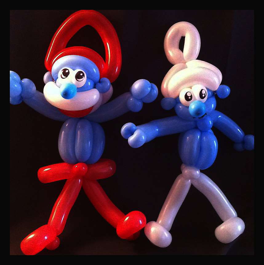 papa smurf avec contour